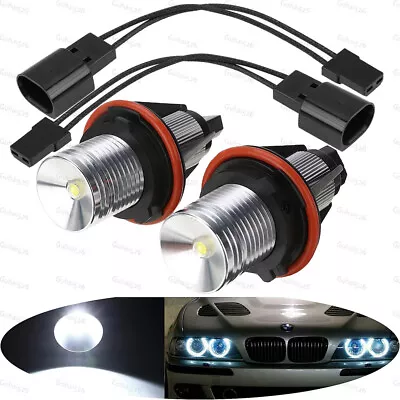 2x White LED Angel Eye Halo Ring Light Bulbs Lamp Fit For BMW E39 E60 E53 X5 • $13.99