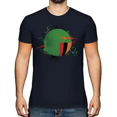 Zambia Football Mens T-shirt Tee Top Gift World Cup Sport • $13.61