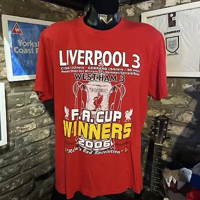 £15 • Buy Liverpool Football Club Vintage 2006 Red FA Cup Final T-Shirt - Size XL