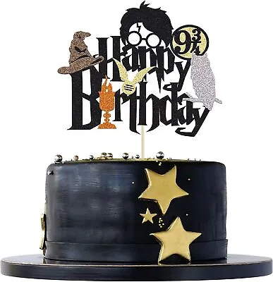 AU Harry Potter Glitter Paper Magic Theme Party Birthday Cake Topper Cupcake Dec • $6.99