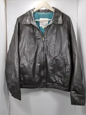 Clipper Mist Londontown Mens Leather Jacket No Size Brown Vintage • $30