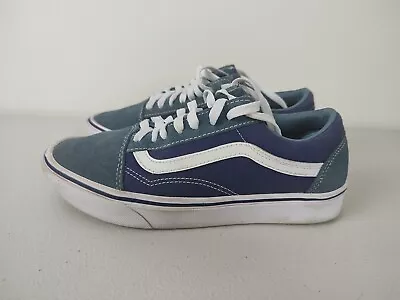 Vans Old Skool Street Style Sneakers Blue/Denim Colour Unisex Mens 7 Womens 8.5 • $24.95