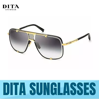 Dita Mach-five Black/yellow Gold-grey Gradient Drx-2087-a-blk-gld-64 Sunglasses • $639