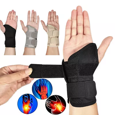 Wrist Support For Splints Carpal Tunnel Sprain Injury Pain Arthritis Hand Brace • £8.79