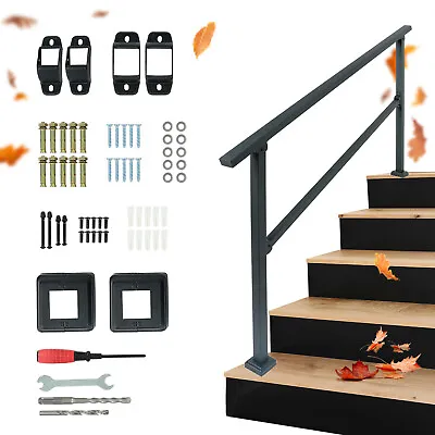 5 Steps Handrails Deck Stair Railing Indoor Hand Rails For Outdoor 4-5 Steps Kit • $69.99