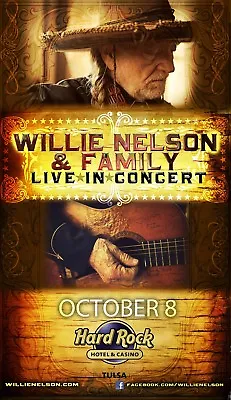 $14.51 • Buy WILLIE NELSON & FAMILY  LIVE IN CONCERT  2016 TULSA TOUR POSTER - Country Music