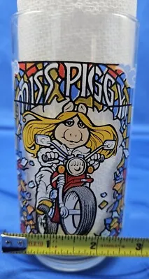 Miss Piggy “The Great Muppet Caper” Motorcycle 1981 McDonalds Collectors Glass • $9.95