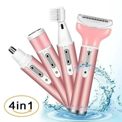 4 In 1 Electric Hair Trimmer Ear Nose Beard Eyebrow Shaver Rechargeable Unisex • $12.99