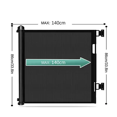 1.4/1.8/3M Extra Wide Pet Gate Barrier Kid Baby Safety Fence Retractable Guard • $52.98