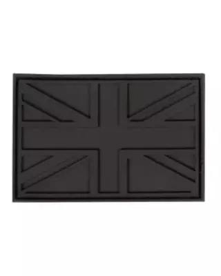 Uk Flag Stealth Black Tactical Patch Hook Loop Moral Badge Pvc Airsoft Military • £3.49