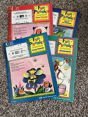 Fun Phonics Grades K-2 Creative Teaching Press Cassette Vol. 1 2 3 & 4 • $20