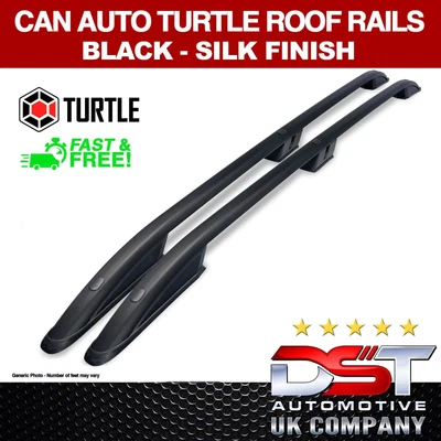 £59.95 • Buy Roof Rail Bars Rack Set Black For Dst 2010-19 Vw Caddy 2 Aluminium
