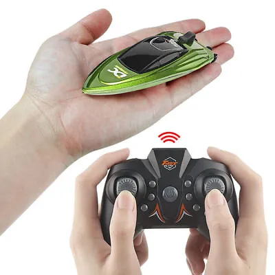 Mini RC Boats USB 2.4G High Speed Racing Boat 4CH Remote Control LED Ship Toys • $18.99