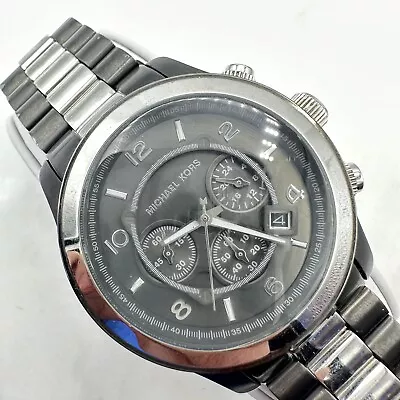 Michael Kors Watch Gray Silver MK-8182 Runway Chronograph New Battery • $47.99