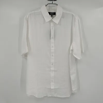 Quince Linen Short Sleeve Button Down Shirt Casual Sz XL Men's White NWT • $29.95