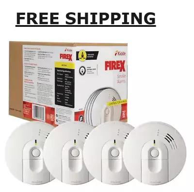 Kidde 21007588 120V AC Wire-in Hush Smoke Alarm With Battery Backup - 4 Pack • $61.37