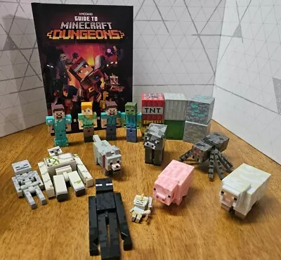 Minecraft Blocks Figures Animals Zombie Book VGC FREE POST Toys Models • $65