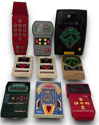 Lot Of 9 Vtg Electronic Handheld Games Mattel Tiger Merlin Entex For Parts Only • $69.99