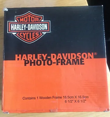Harley Davidson Wood Picture Frame 6.5” X 6.5” • $14