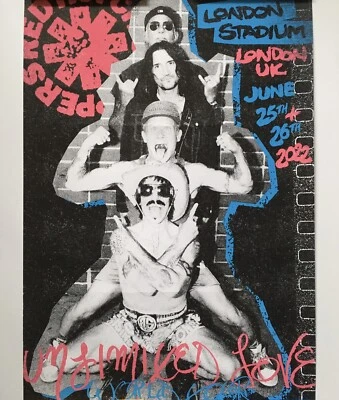 $122.56 • Buy Red Hot Chili Peppers - Unlimited Love - London Stadium 2022 Tour Poster