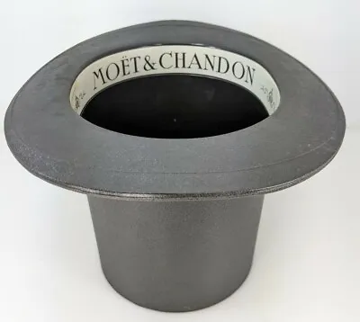 Moet & Chandon Ice Bucket Vintage Black Top Hat Champagne Wine Cooler Chiller • $51