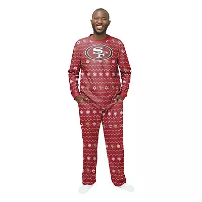 FOCO Men's NFL San Francisco 49ers Primary Team Logo Ugly Pajama Set • $48