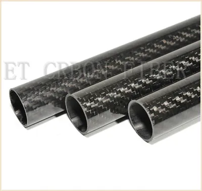 3k Carbon Fiber Tube OD 10mm 11mm 12mm 13mm 14mm 15mm 16mm 17mm 18mm 19mm  X 1M • £11.99