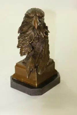 Original Life Size American Bald Eagle Bronze Bust Sculpture Extra Large Figure • £160.45