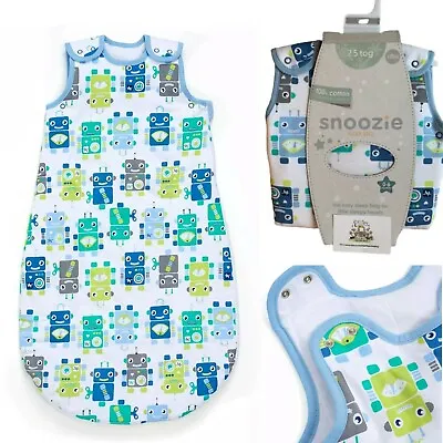 Baby Sleeping Bag Boys Robot Mothercare Blanket Snooz Sleep Sack Nursery Bedding • £11.69