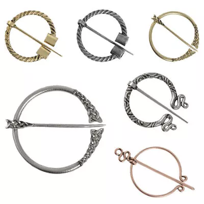 Viking Brooch Shawl Cloak Pin Clasp Norse Medieval Penannular Jewellery Pagan • £3.47