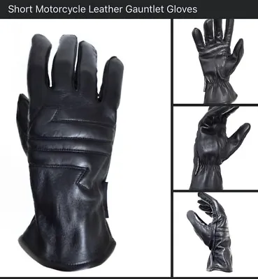 Small Motorcycle Gauntlet Touring Gloves Leather Thinsulate Hipora Cold WOMEN’S • $6.80