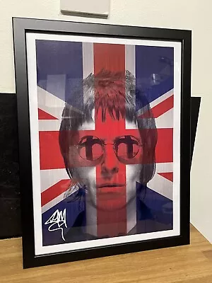 Liam Gallagher Union Flag A3 Framed Print. Oasis Music. Home Decor. Man Cave • £19.99