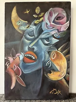 Otto Dix Oil On Canvas Painting Signed And Sealed Measures 60cm X 40cm • $750