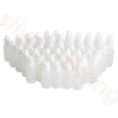 25/50pcs 5-50ml Empty Plastic Squeezable Dropper Bottles Eye Liquid Dropper LDPE • $11.87