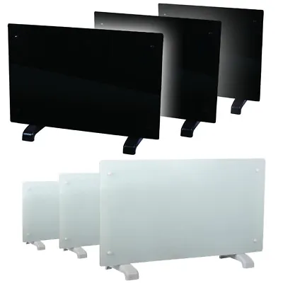 £56.99 • Buy Panel Heater Radiator Black Portable Slimline Heating Wall Mounted Free Standing