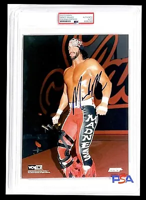 Wwe Macho Man Hand Signed 8x10 Photo Encapsulated & Certified By Psa With Proof • $1499.99