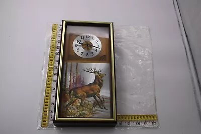 Vintage 1984 Emdur Metallic Buck Wall Clock Working R3C2 • $35