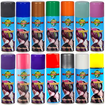 Temporary Hair Colour Spray Wash Out Party Fancy Dress Assorted Hair Colours Dye • £5.99