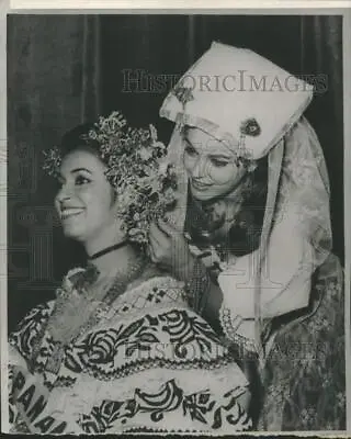 1964 Press Photo Maritza Montilla And Emanuella Stramana Miss Universe Contest • $19.99