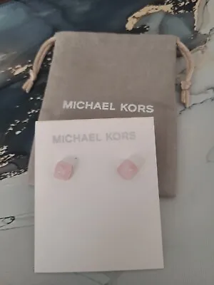 Michael Kors MKJ5241 Rose Gold Tone Blush Rush Stone Stud Earrings Jewelry • $48.98