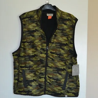 NEW Men's RACKS & REELS Polar Fleece Camo Vest Size XL • $19.99