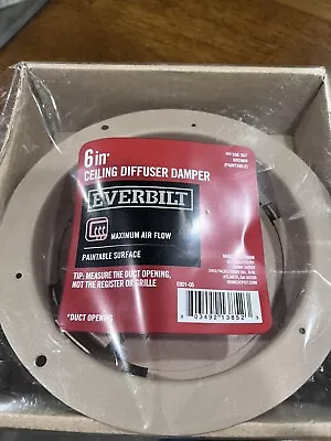 6-Inch Everbilt Brown Round Ceiling Diffuser Damper Paintable 336 357 Brand New • $14.99