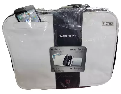 IHome Smart Sleeve Organized: 14 Inch Laptop Briefcase For Mac White • $22