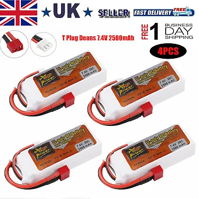 £19.99 • Buy 2500mAh 7.4V ZOP Power 2S LiPo Battery T Plug For RC Car Airplane Helicopter UK
