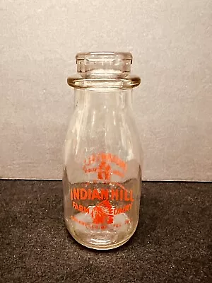 Vintage Indian Hill Farm Dairy Greenville Me 1/2 Pint Bottle • $21.95