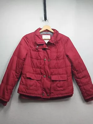 Mossimo Javket Womens XL Burgundy Red Utility Parka Lined Full Zip Coat Pockets • $15.99