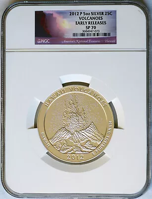 2012-P Hawaii Volcanoes 5 Oz NGC SP70 Early Releases • $945