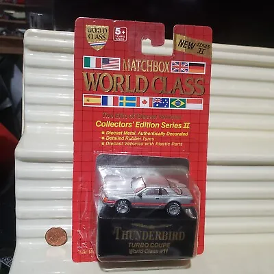 MATCHBOX 1989 Macau WORLD CLASS Series 2 Silver #11 THUNDERBIRD RED Belt LINE • $19.99