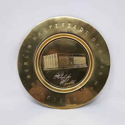 Berlin Hauptstadt Der DDR Stadtzentrum Brass Decorative Wall Plate • $14.95