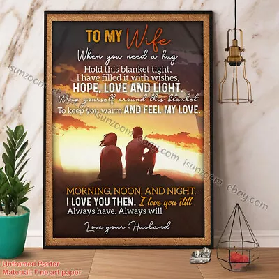 Couple To My Wife Keep Your Warm & Feel My Love Sunset Landscape Romantic Gif... • £18.79